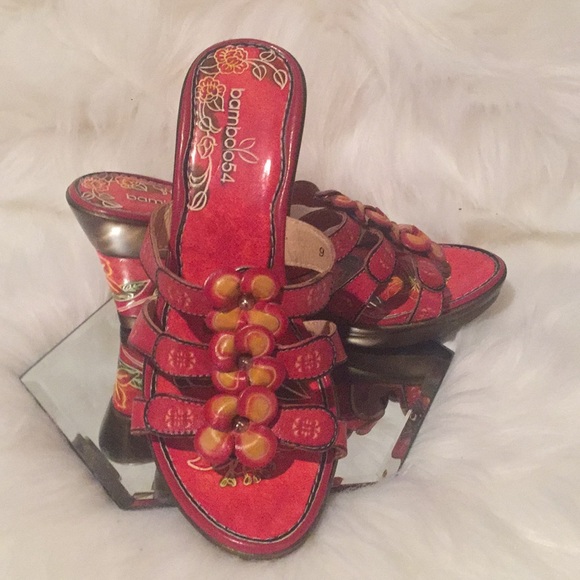 BAMBOO Shoes - 🏖BAMBOO54 SANDAL 🎨HAND PAINTED LEATHER SANDALS🏝